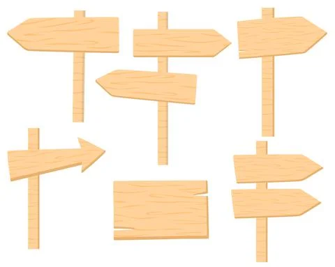 Wooden plaques set vector 库存插图
