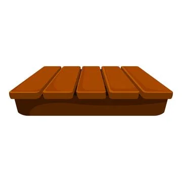 Wooden platform providing solid and reliable support Stockillustratie