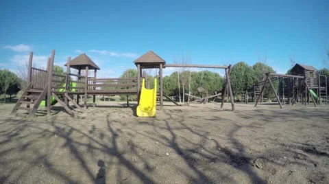 Wooden Playground Stock Footage 48470563