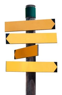 Wooden pointer isolated on white background Stock Photos