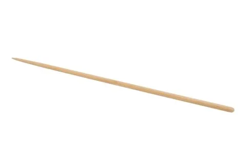 Wooden pointer isolated on white background. Presentation stick used by teach Stock Photos