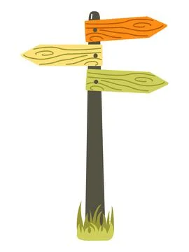 Wooden pointer with space for writing Stock Illustration