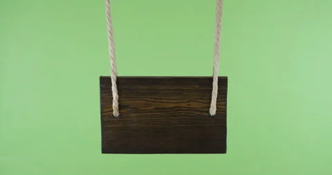 Wooden pointer sways in the wind. Isolated on a green screen 스톡 동영상 148933209