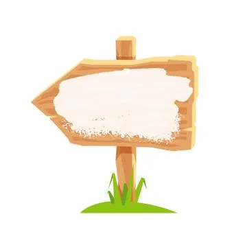 Wooden pointer with white paint Illustrazione stock