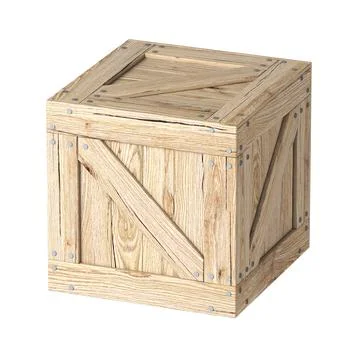 Wooden post box 3D 스톡 일러스트