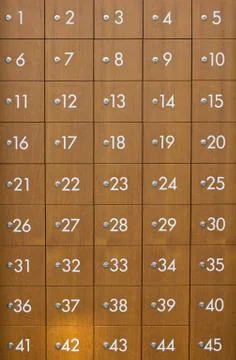 Wooden postboxes locker. Stock Photos