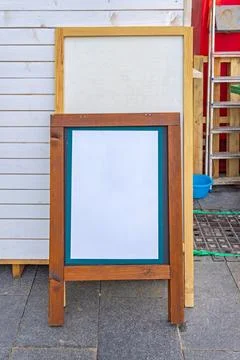 Wooden Poster A Frames Stock Photos