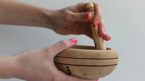 Wooden pounder Stock Footage 33933064