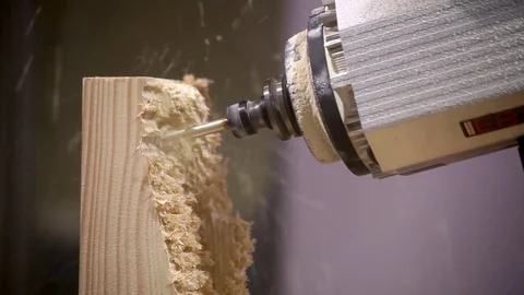 Wooden processing machine Stock Footage 72288504