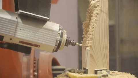 Wooden processing machine Stock Footage 80897711