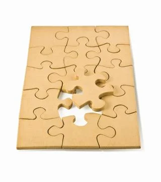 Wooden puzzles Stock Photos