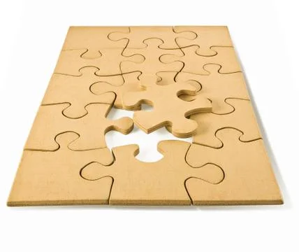 Wooden puzzles Stock Photos