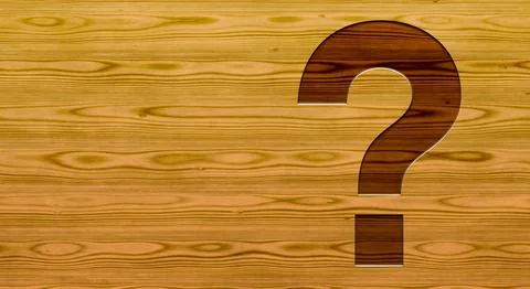 Wooden question Stock Illustration