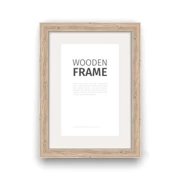 Wooden Rectangle Frame Stock Illustration