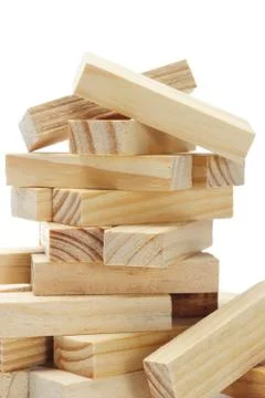 Wooden rectangular blocks Stock Photos