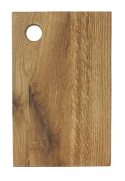 Wooden rectangular board for cutting and cooking food. Board with hole isol.. 스톡 사진