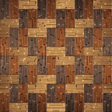 Wooden rectangular parquet stacked for seamless background. bronze tint Illustrazione stock