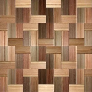Wooden rectangular parquet stacked for seamless background. Illustrazione stock
