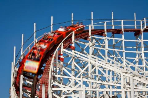 Wooden Rollercoaster Stock Photos