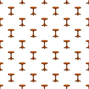 Wooden round tables seamless pattern for furniture design Stock Illustration