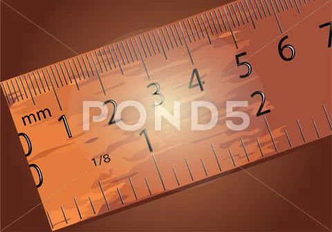 Wooden ruler Stock Illustration