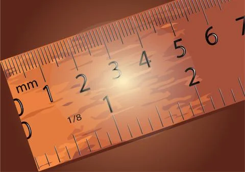 Wooden ruler Stock Illustration