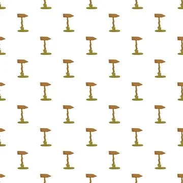 Wooden rustic signpost pointing arrow seamless pattern Stock-Illustration
