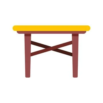 Wooden rustic table with yellow top design イラスト素材