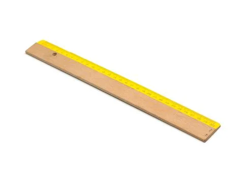 Wooden school ruler, centimeter scale Stock Photos