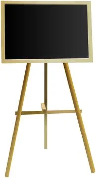 Wooden school table with black space for custom text Stock Illustration