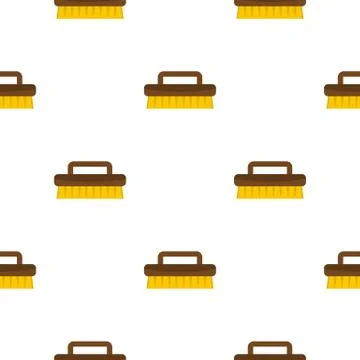 Wooden scrub brush pattern seamless 库存插图