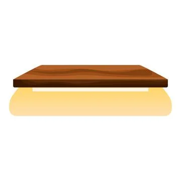 Wooden shelf with lighting creating warm ambiance for modern interior design Stock Illustration