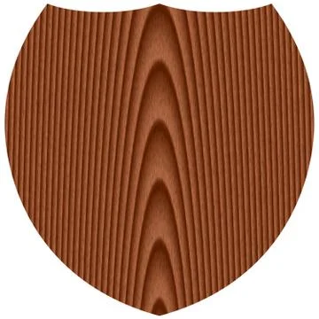 Wooden Shield Stock Illustration