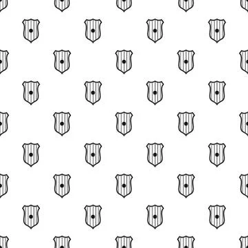 Wooden shield pattern, simple style Stock Illustration
