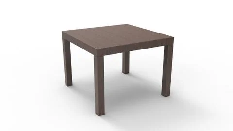 Wooden Side Table Stock Illustration