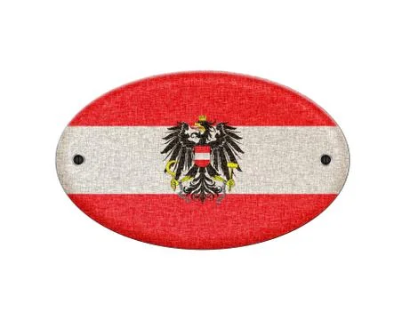 Wooden sign of austria. Stock Illustration