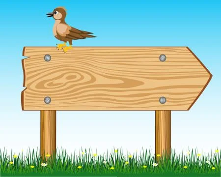 Wooden sign Stock Illustration