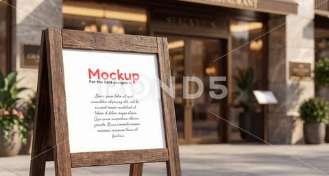 Wooden sign mockup for a restaurant PSD-Vorlage