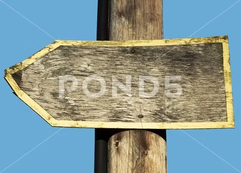 Wooden sign on wall Stock Photos