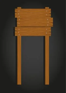 Wooden signage, vector illustration,  a rectangle Stock Illustration