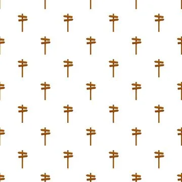 Wooden signpost pattern showing direction and choice 库存插图