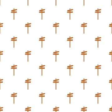 Wooden signpost pattern symbolizing direction choice guidance Illustration