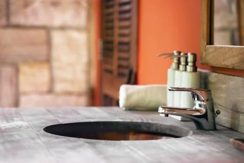 Wooden sink Stock Photos