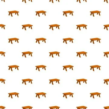 Wooden small stools repeating seamless pattern background Stock Illustration