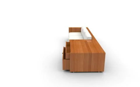 Wooden Sofa Stock Illustration