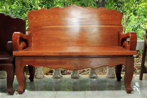 Wooden Sofa Stock-Fotos