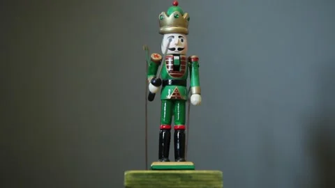 Wooden soldier puppet marching Stock Footage 329735984