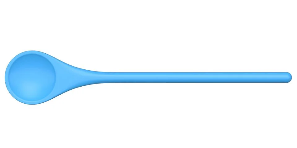 Wooden solid spoon or kitchen utensils on white background. Stock Illustration