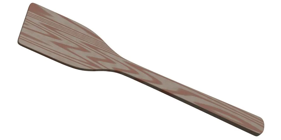 Wooden solid turner or kitchen utensils on white background. Illustrazione stock