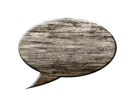 Wooden Speech Bubble Stock Illustration